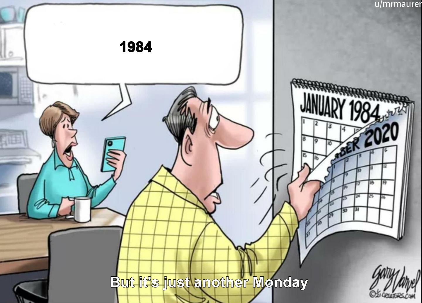 1984 Calendar seeded example