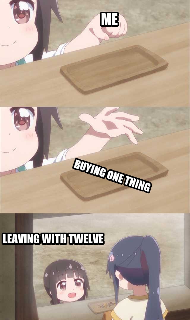 Anime girl buying seeded example