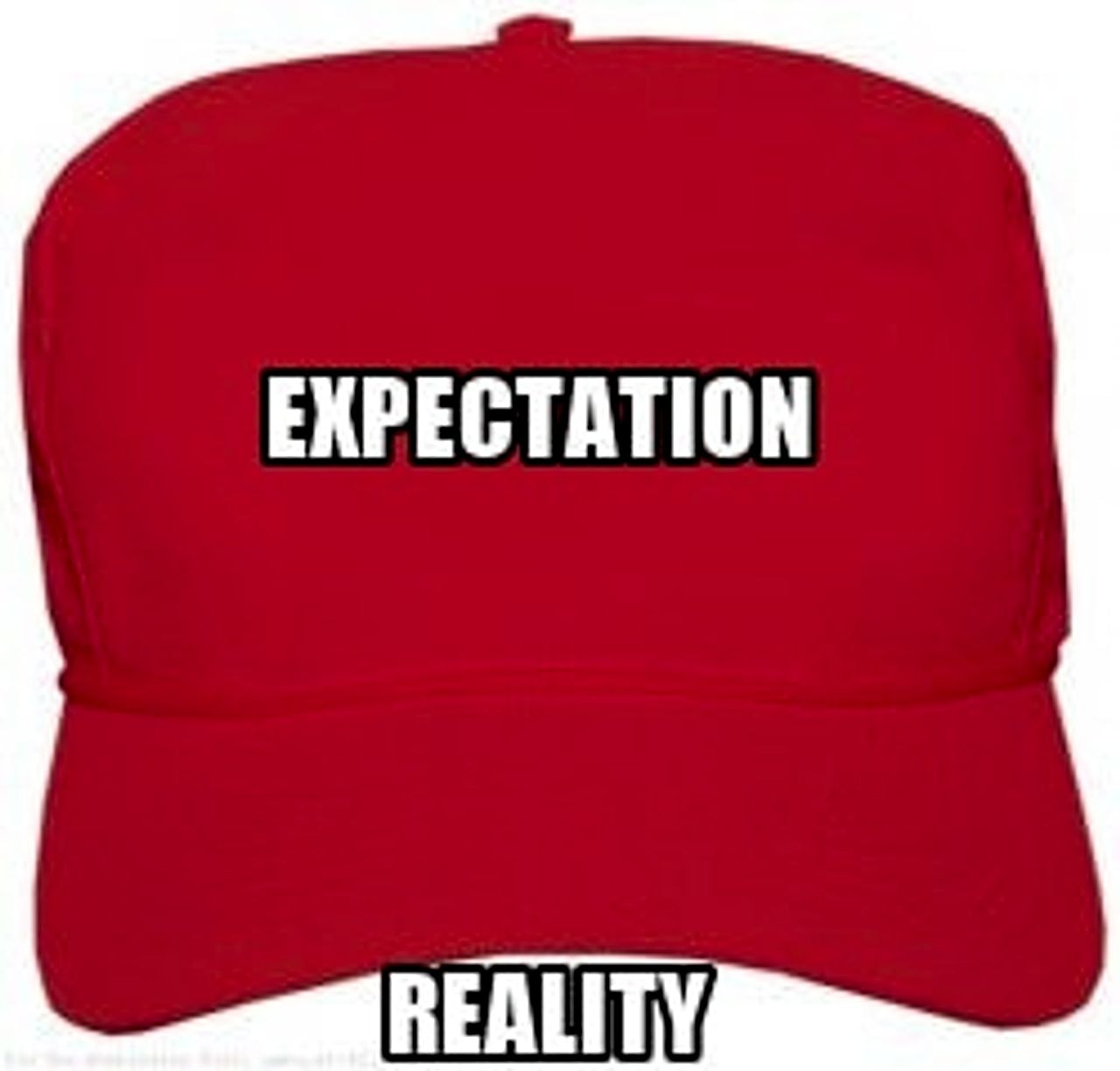 blank red MAGA hat seeded example