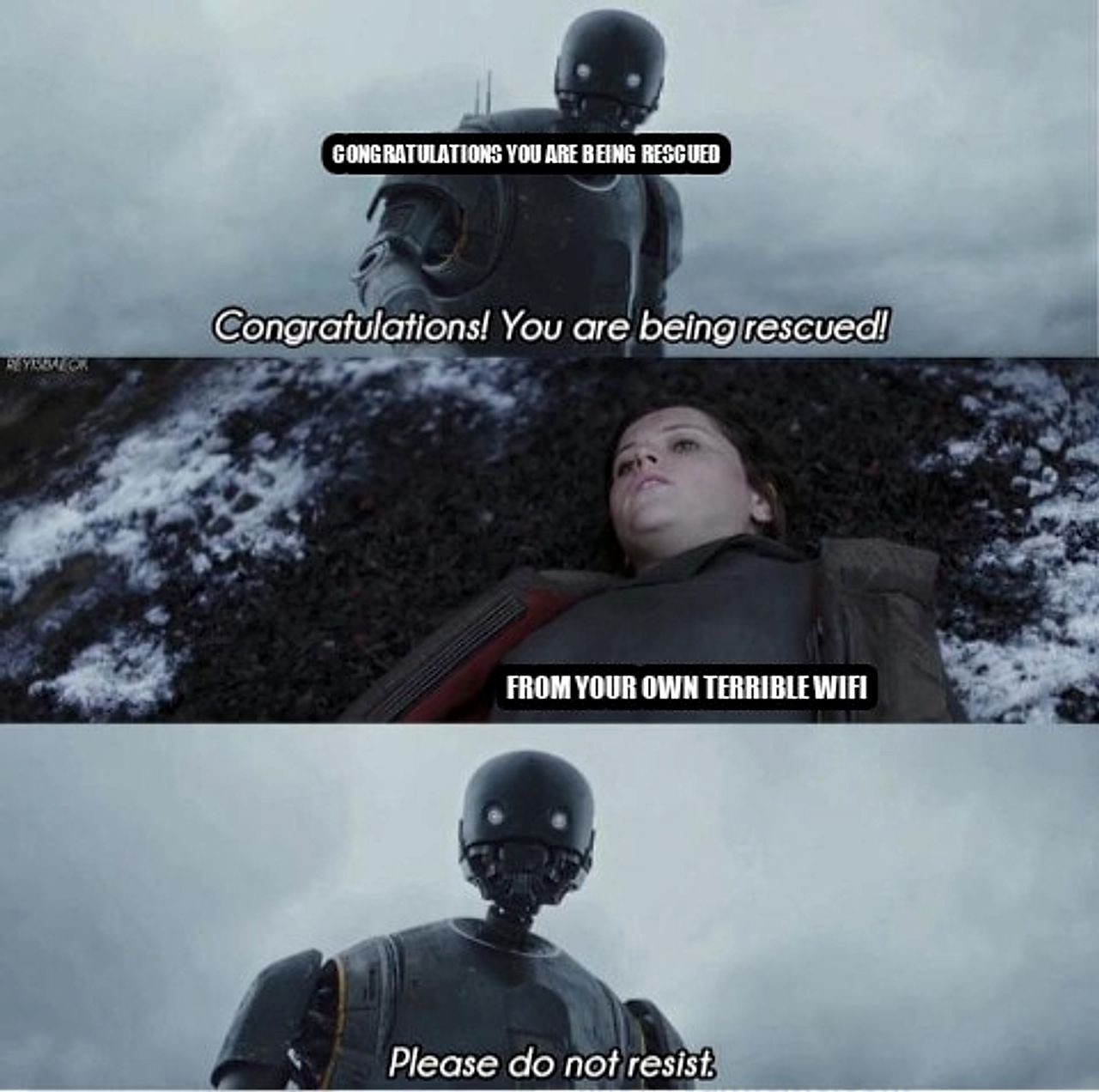 Congratulations you are being rescued please do not resist seeded example