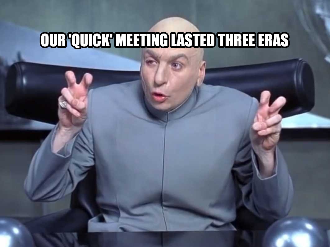 Dr Evil air quotes seeded example