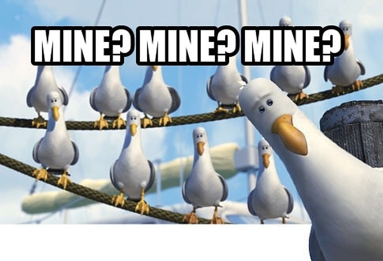 Finding Nemo Seagulls seeded example