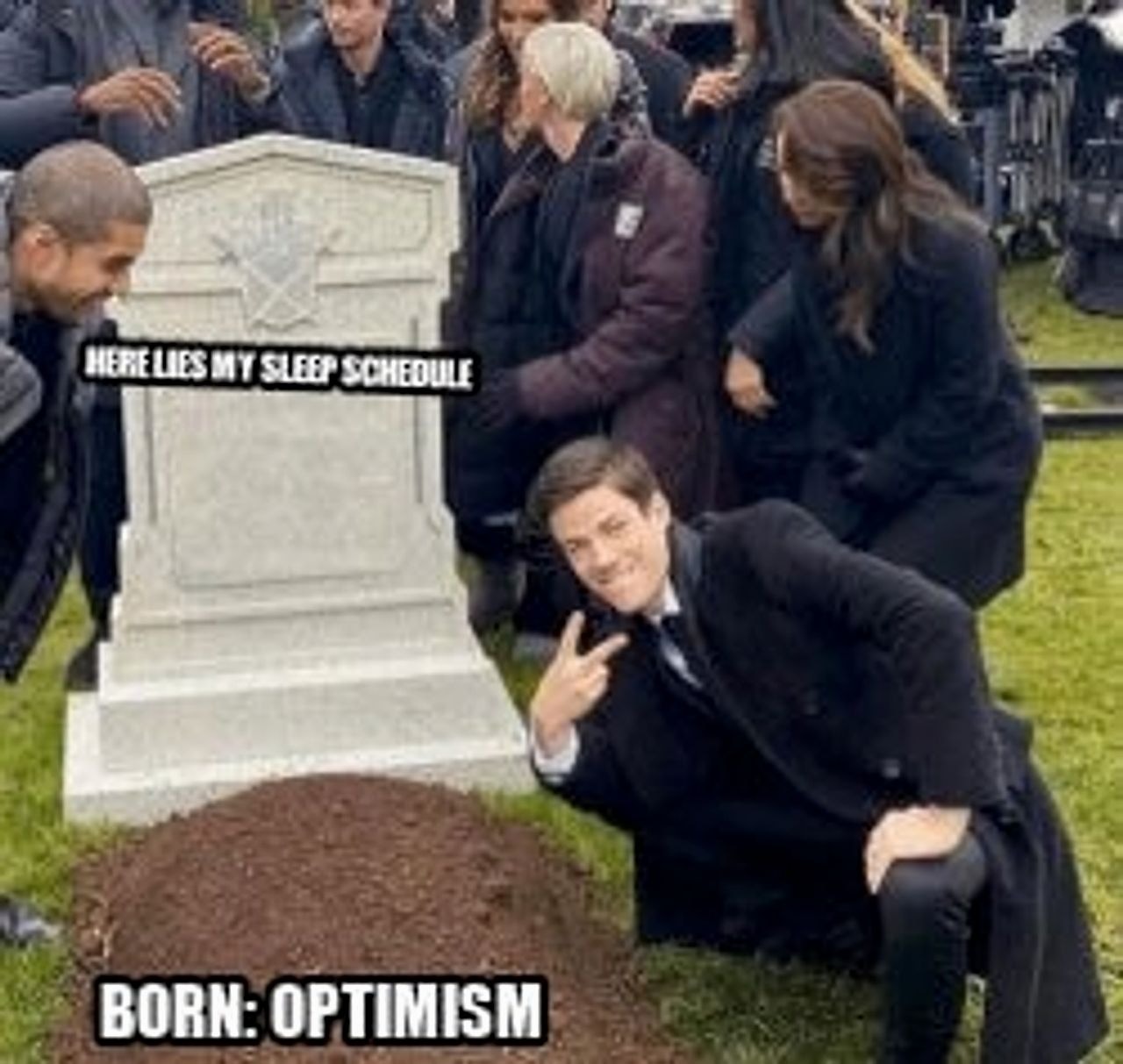 Grant Gustin over grave seeded example