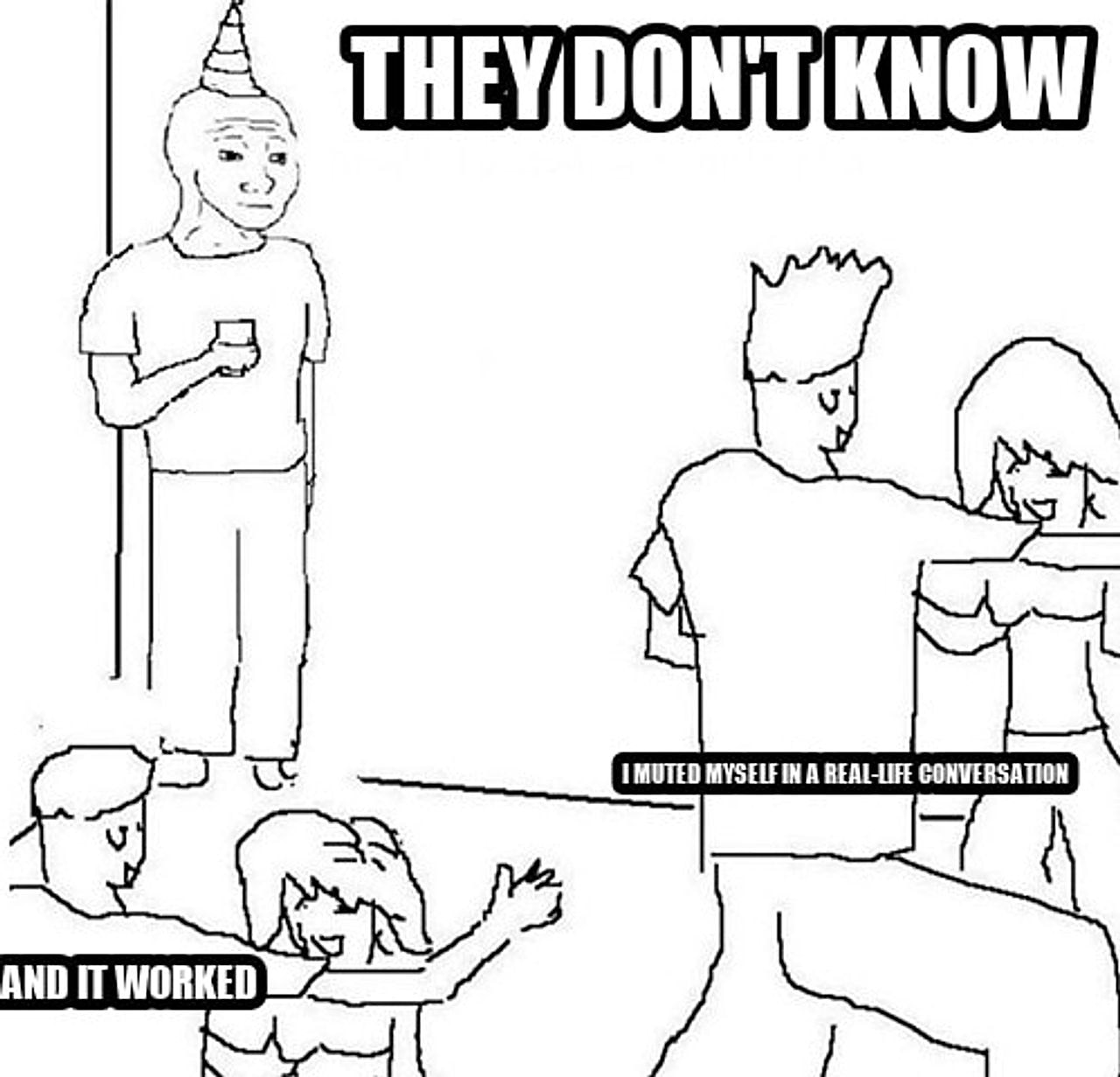 Guy in corner of party seeded example