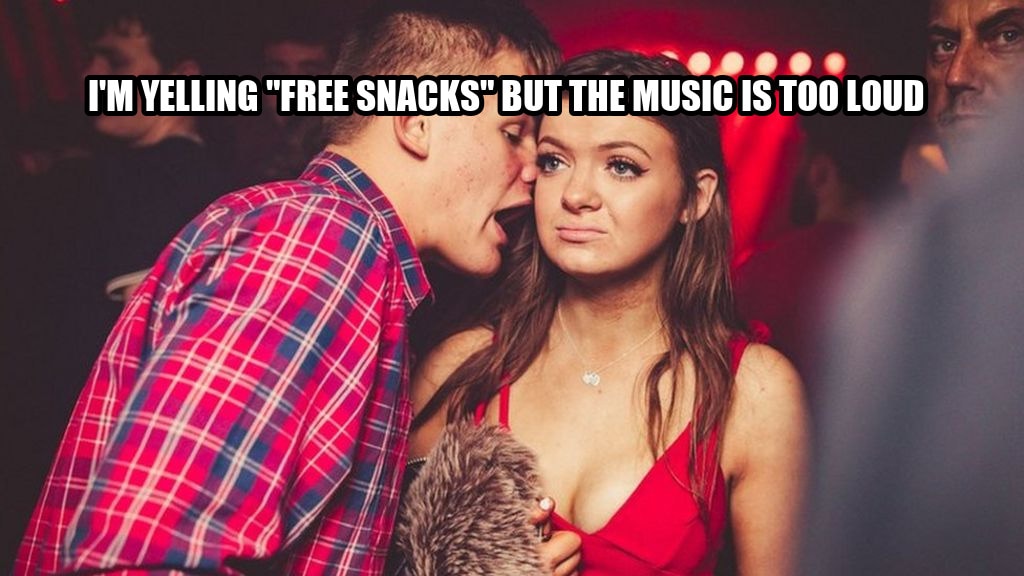 Guy talking to girl in club seeded example