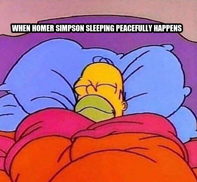 Homer Simpson sleeping peacefully seeded example