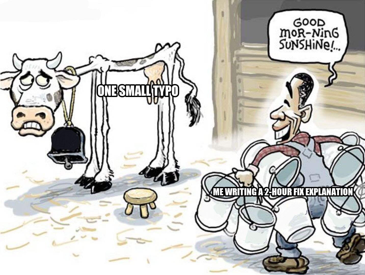 milking the cow seeded example