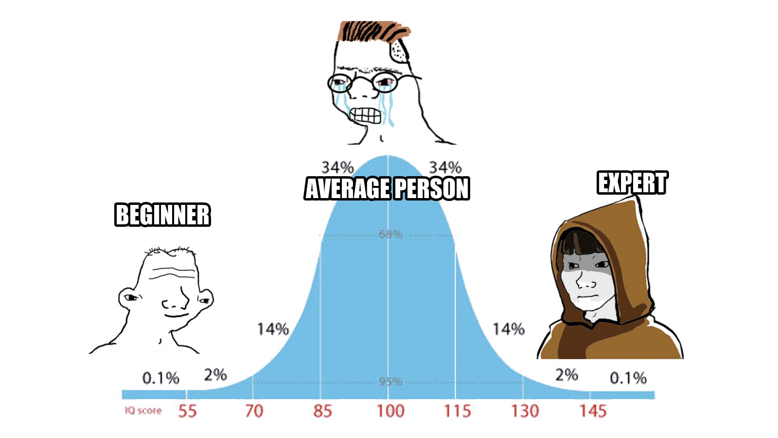Normal Distribution meme seeded example
