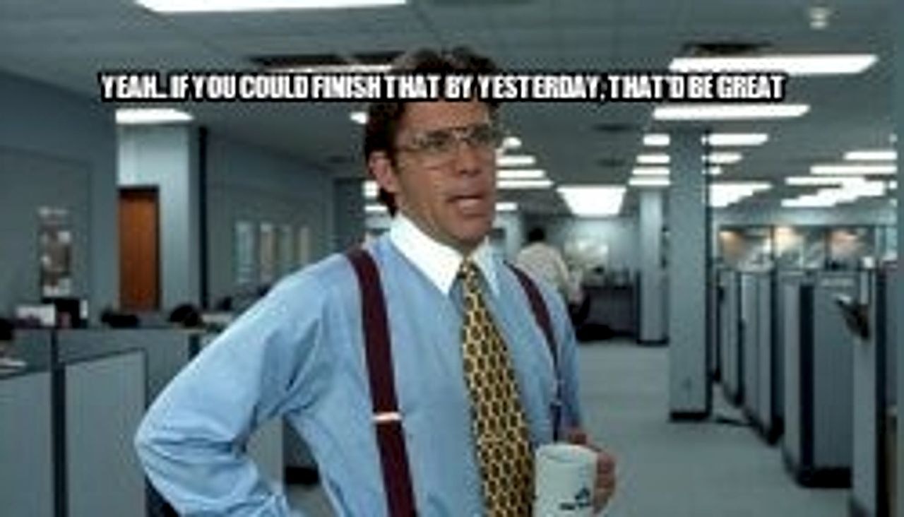 Office Space Bill Lumbergh seeded example