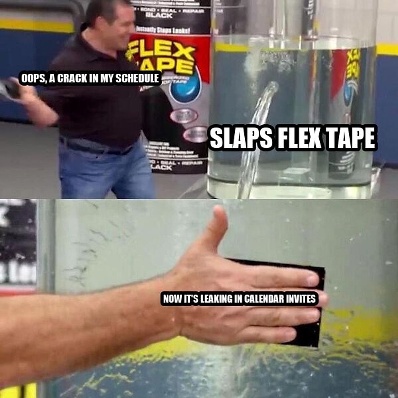 Phil Swift Slapping on Flex Tape seeded example
