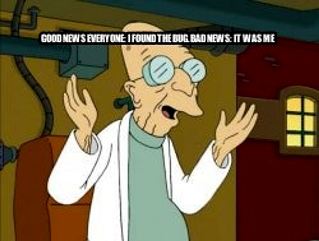 Professor Farnsworth Good News Everyone seeded example