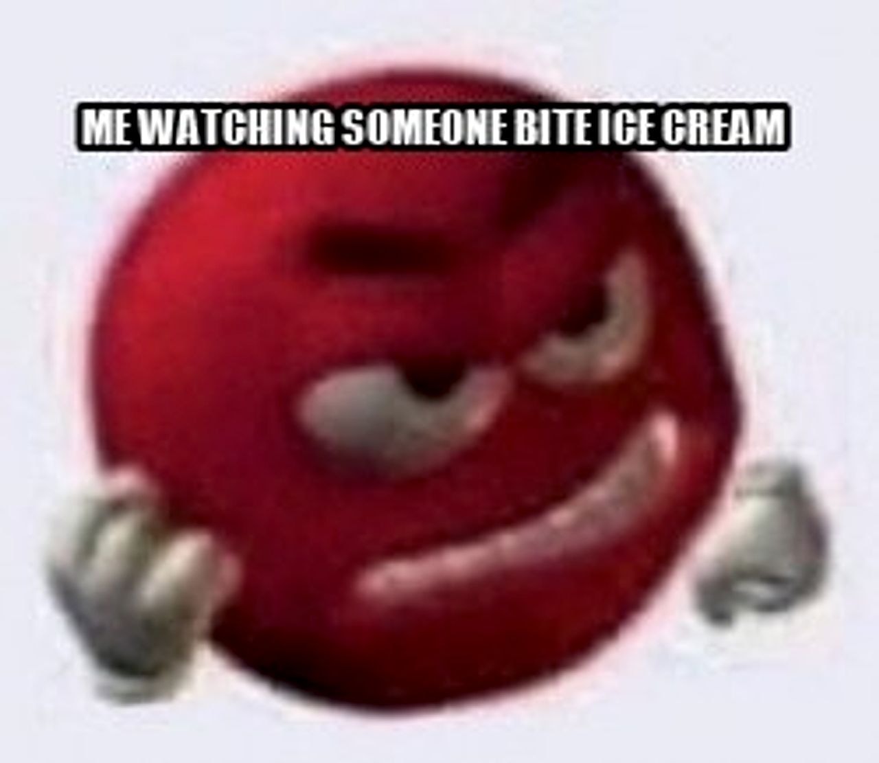 Red M&M angry seeded example