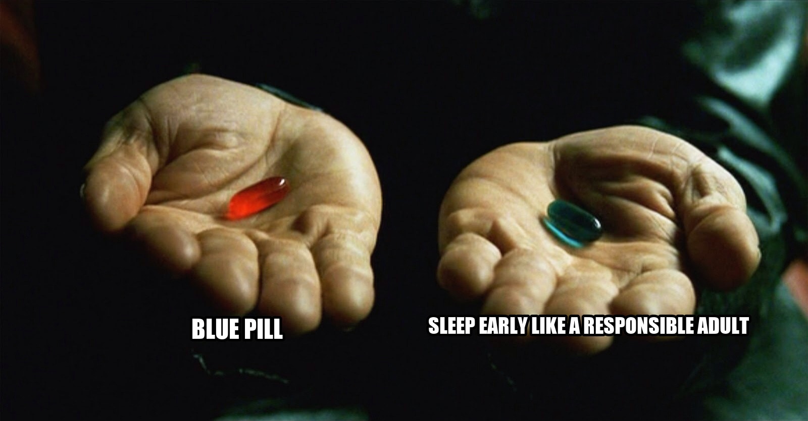 Red pill blue pill seeded example