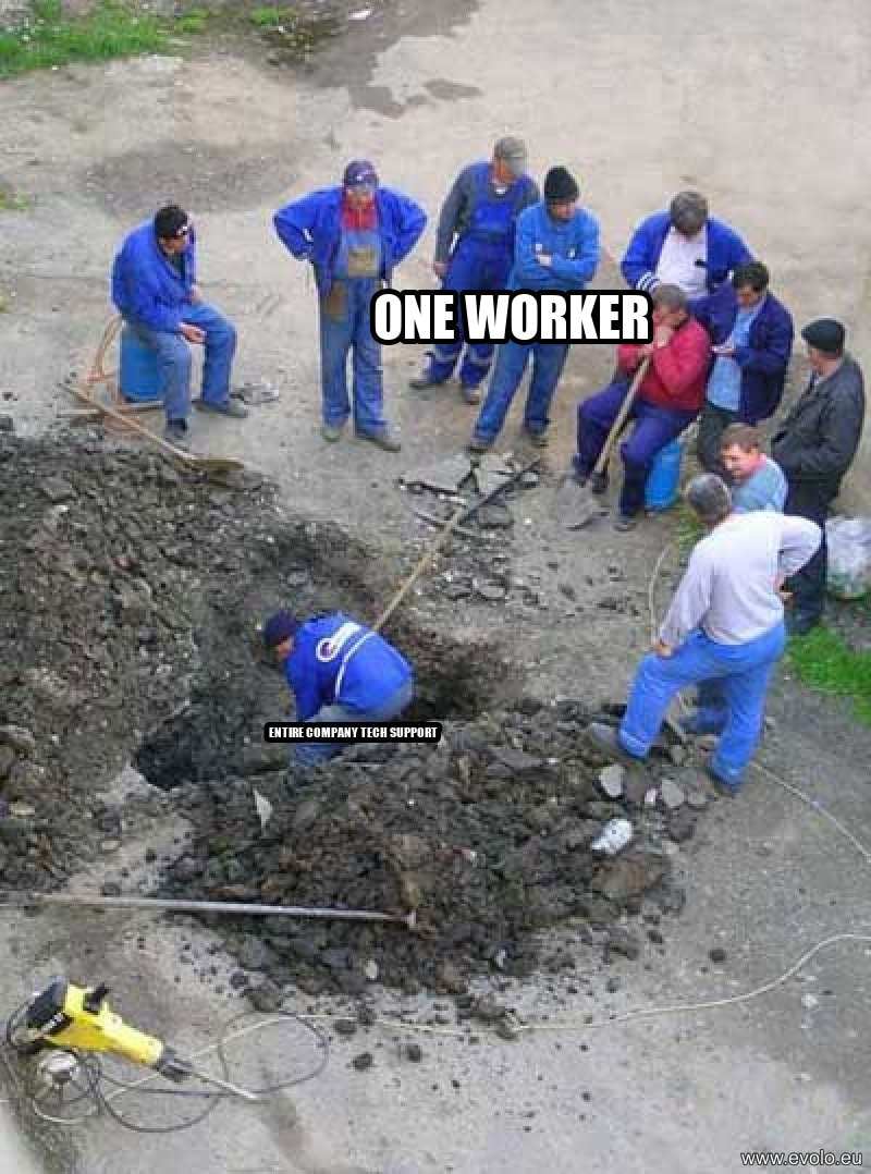 single worker digging hole seeded example