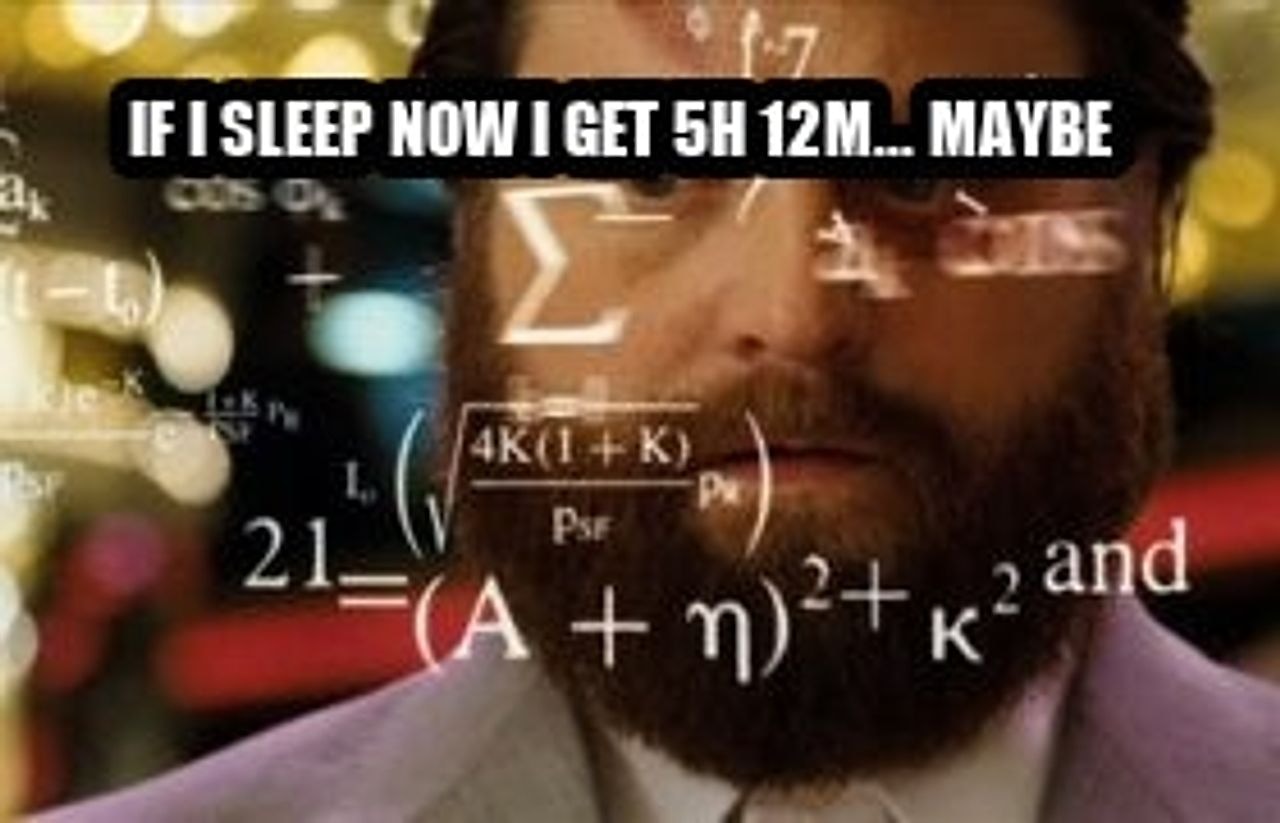 Trying to calculate how much sleep I can get seeded example
