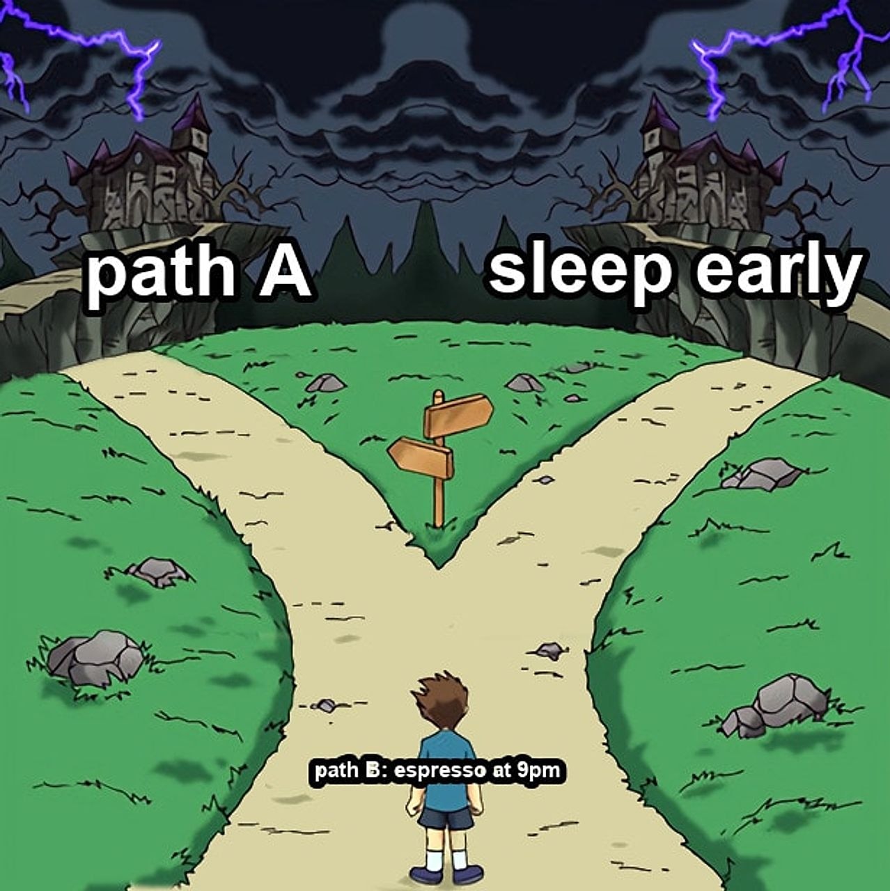 Two paths seeded example