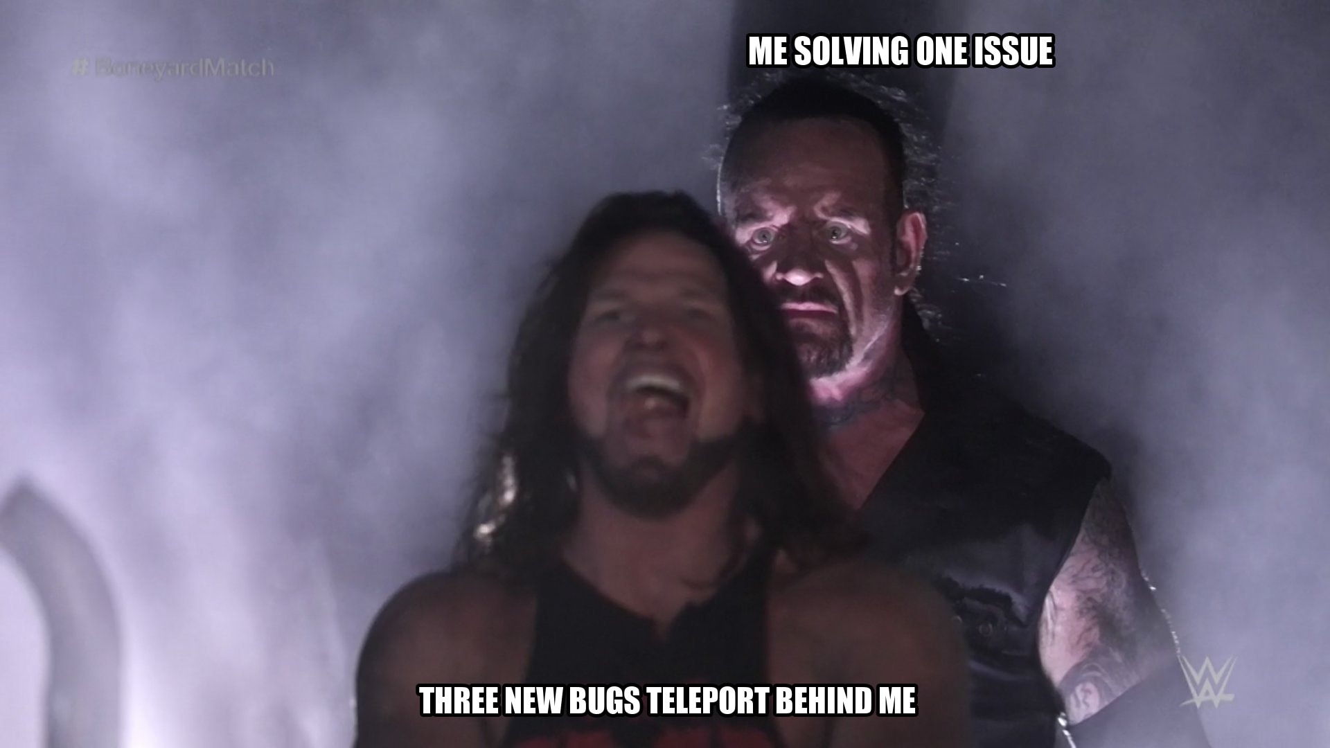 Undertaker teleports behind AJ Styles seeded example