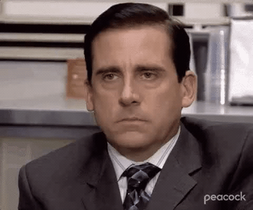 Add text to the Annoyed Michael Scott reaction GIF template in Memesio. Set width, trim the clip, and make a share-ready GIF meme.