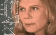 Add text to the Confused Math Lady reaction GIF template in Memesio. Set width, trim the 5.0 second clip, and make a share-ready GIF meme.