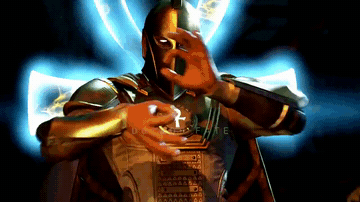 Add text to the Doctor Fate reaction GIF template in Memesio. Set width, trim the 2.5 second clip, and make a share-ready GIF meme.