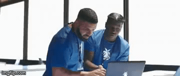 Add text to the Drake Computer reaction GIF template in Memesio. Set width, trim the clip, and make a share-ready GIF meme.