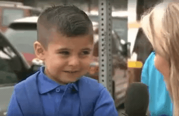 Add text to the Kid Crying reaction GIF template in Memesio. Set width, trim the clip, and make a share-ready GIF meme.