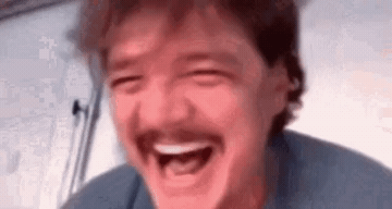 Edit the Pedro Pascal Crying meme GIF in Memesio. Add top and bottom captions, set width, trim the 5.0 second reaction GIF, and make a share-ready meme.