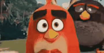 Add text to the Red Angry Birds Alone reaction GIF template in Memesio. Set width, trim the clip, and make a share-ready GIF meme.