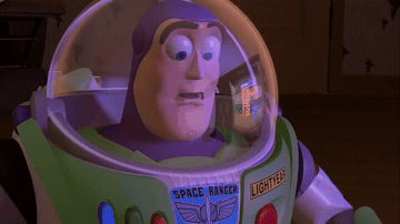 Add text to the Sad Buzz Lightyear reaction GIF template in Memesio. Set width, trim the 5.0 second clip, and make a share-ready GIF meme.