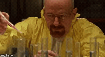 Add text to the Walter White Cooking reaction GIF template in Memesio. Set width, trim the 1.9 second clip, and make a share-ready GIF meme.