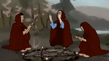 Add text to the Wizard Summoning Ritual reaction GIF template in Memesio. Set width, trim the clip, and make a share-ready GIF meme.
