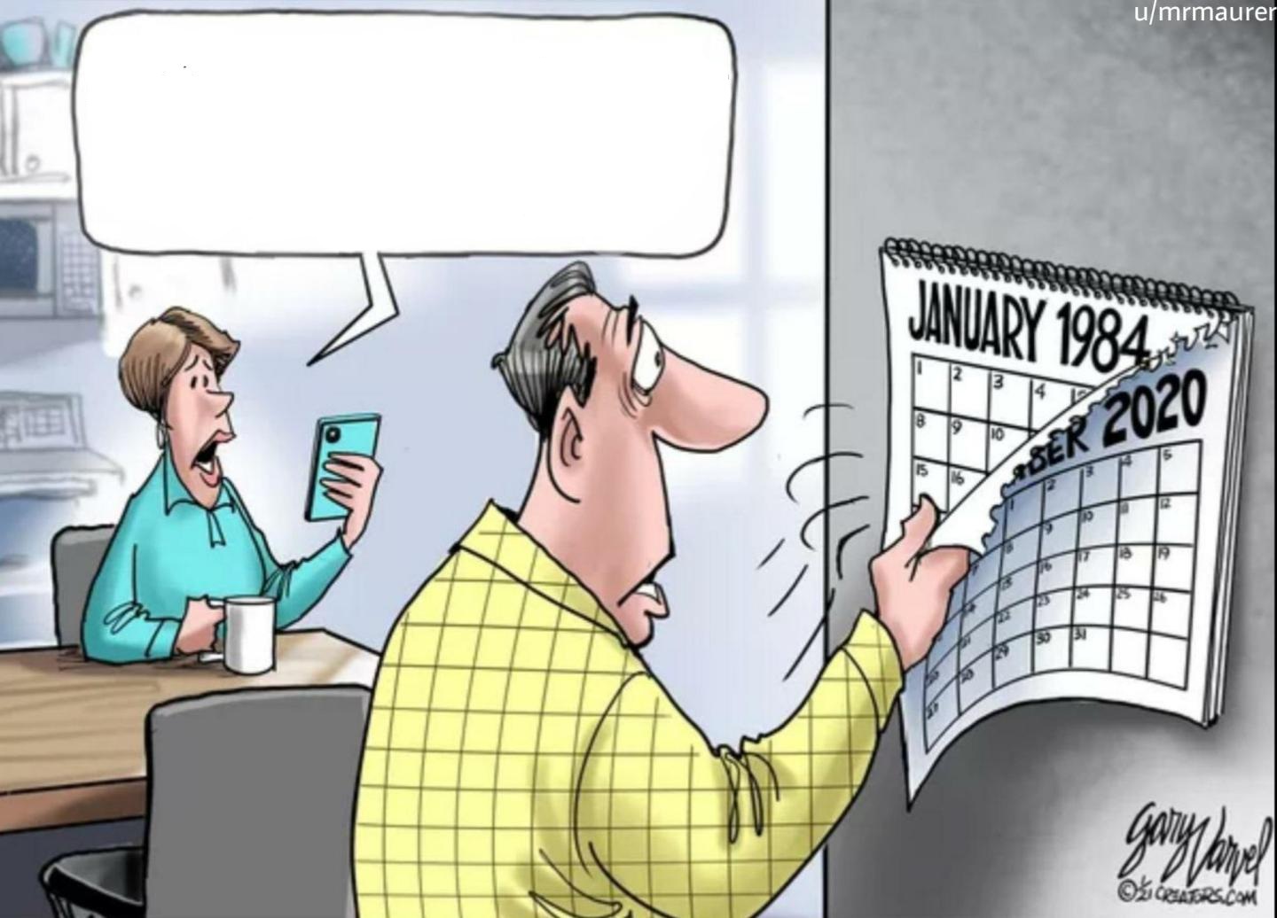 1984, 2021, conservative humor, comic