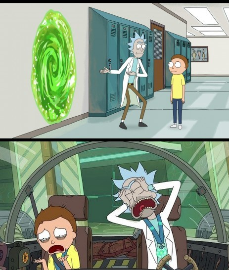 Meme template 20 minute adventure rick morty