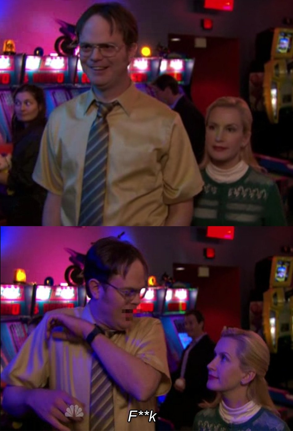 Meme template Angela scared Dwight
