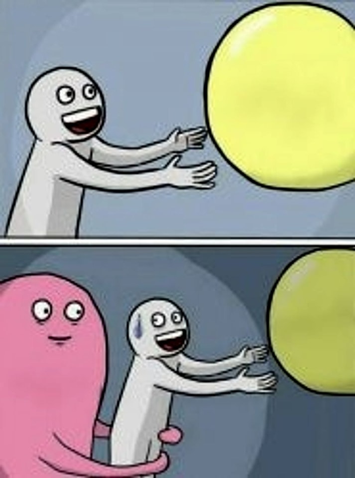 Meme template big yellow ball and...
