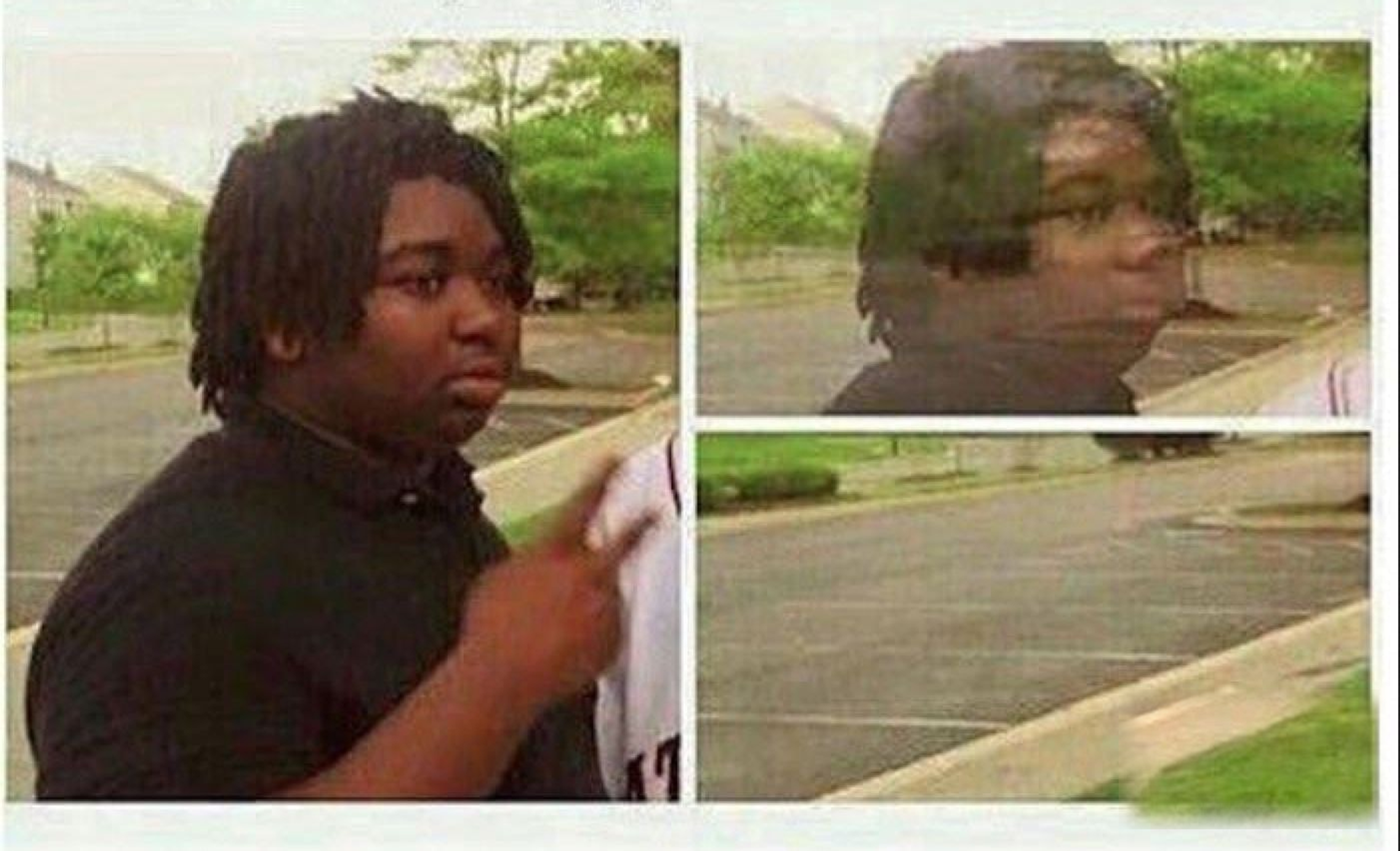 Meme template Black guy disappearing