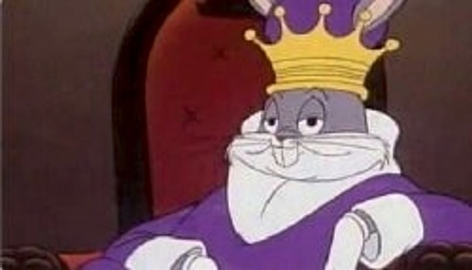 Meme template Bugs Bunny King