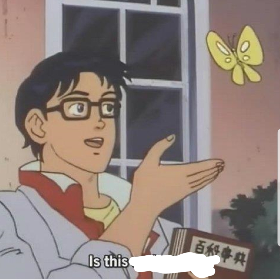 Meme template Butterfly man