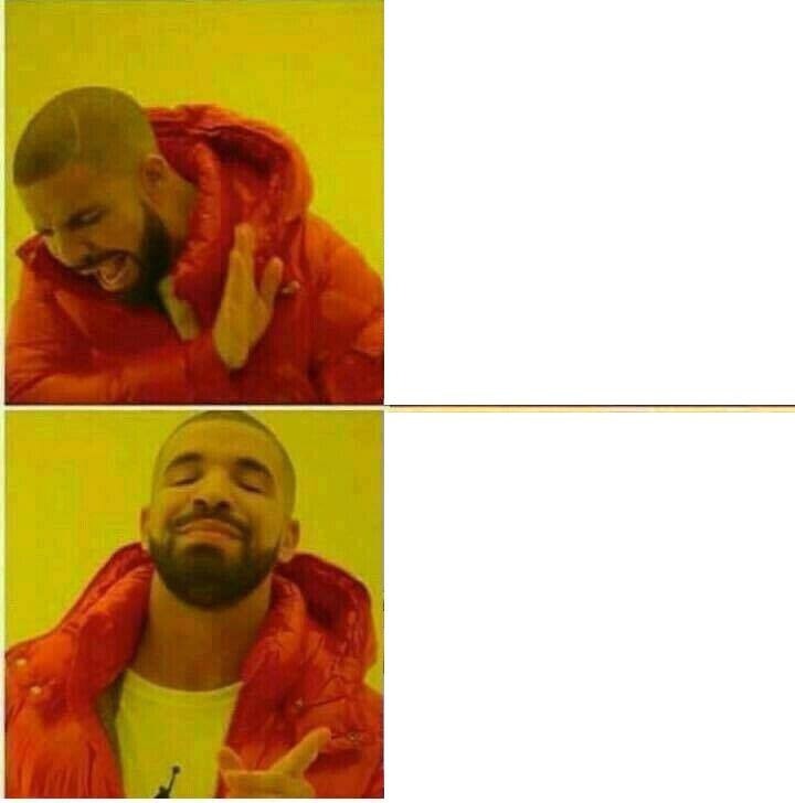 Meme template Drake Hotline approves