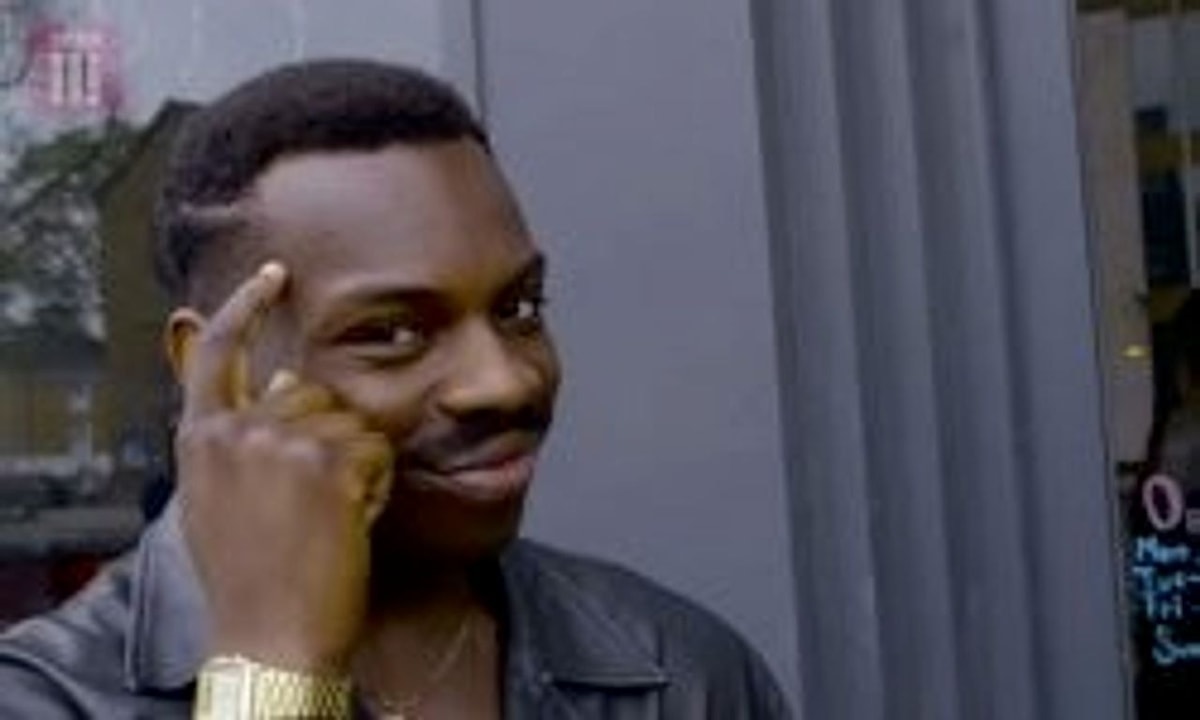 Meme template Eddie Murphy thinking