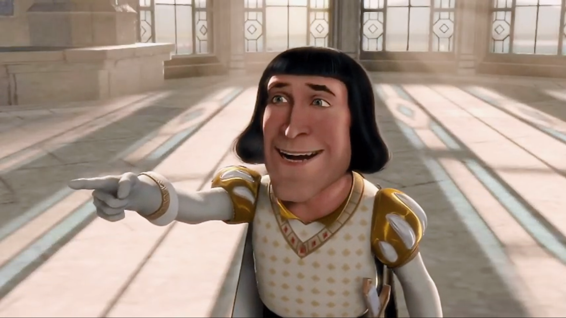 Meme template Farquaad Pointing