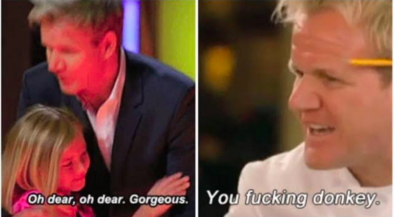 Meme template Gordon Ramsay kids vs adults