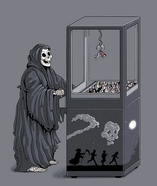 Meme template Grim Reaper Claw Machine