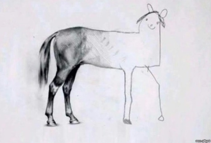 Meme template Horse Drawing