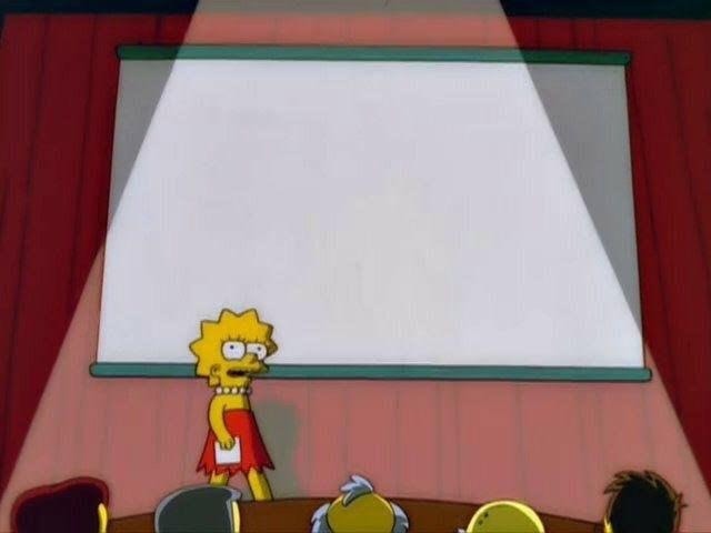 Meme template Lisa Simpson's Presentation
