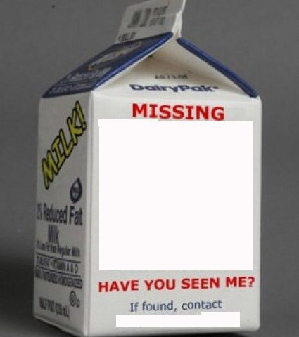 Meme template Milk carton