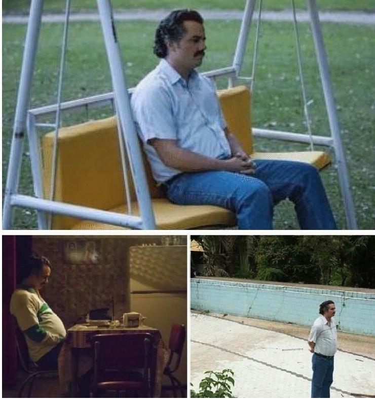Meme template Narcos waiting
