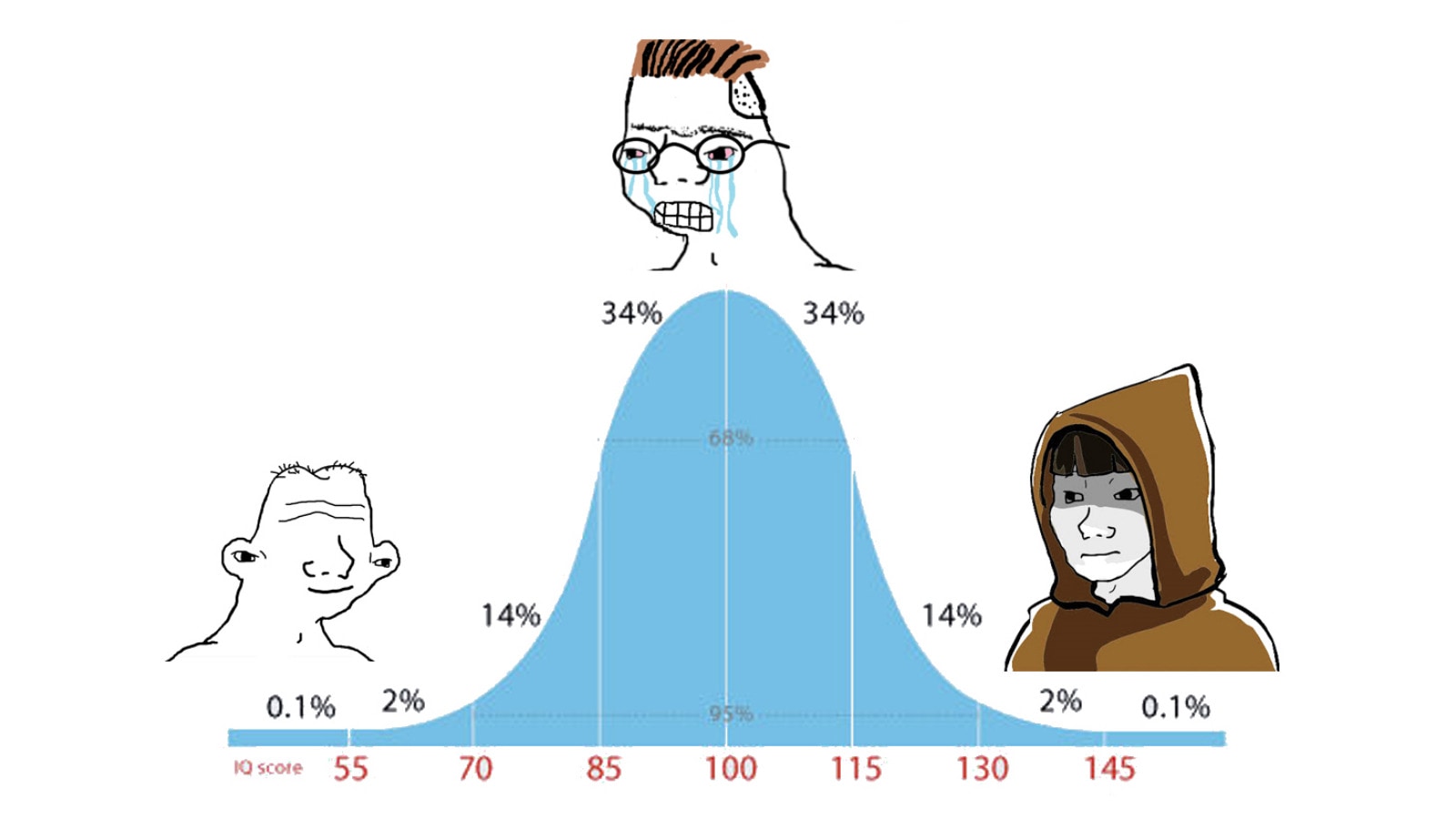 Meme template Normal Distribution meme