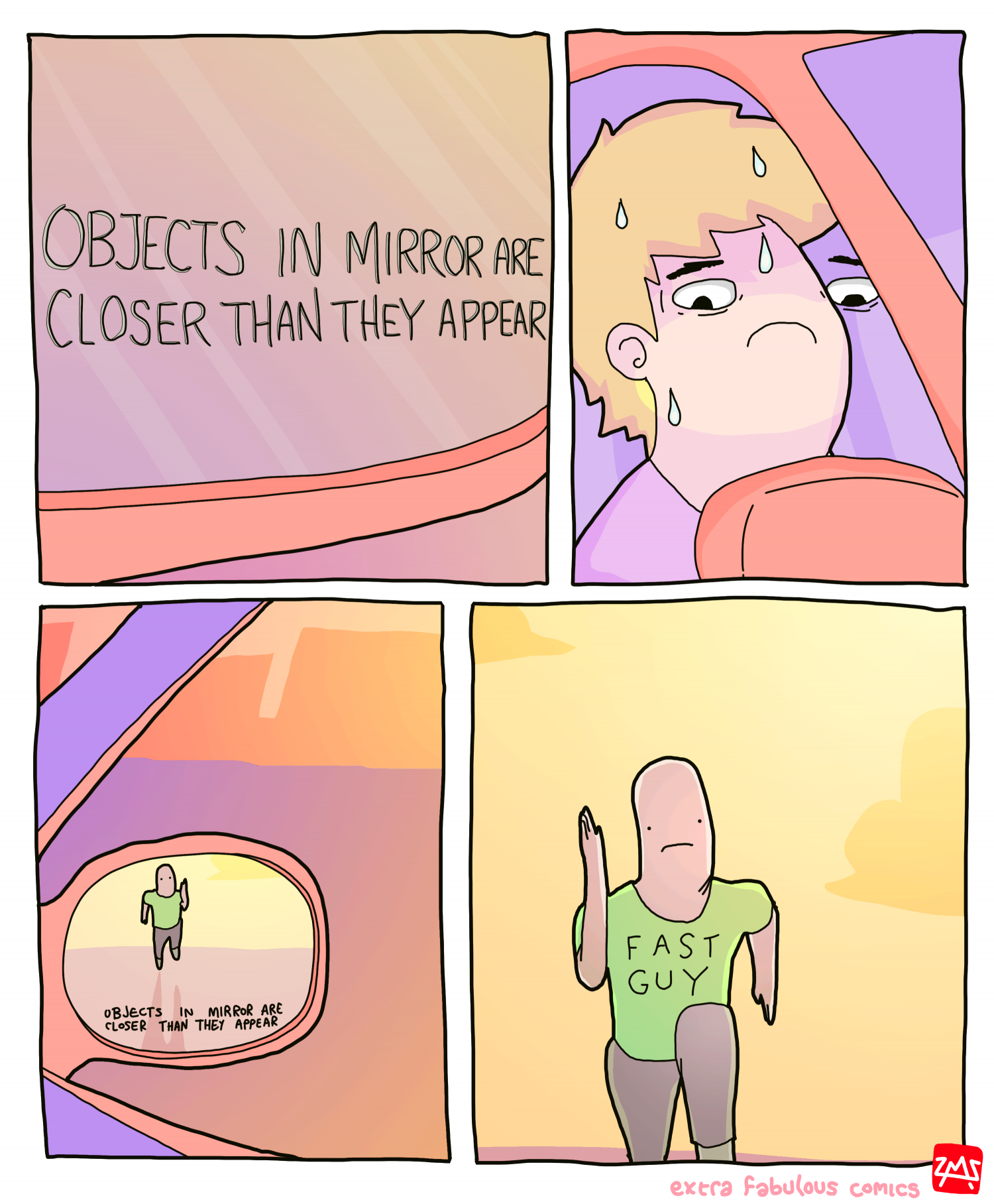 Meme template Objects in mirror are closer than they appear