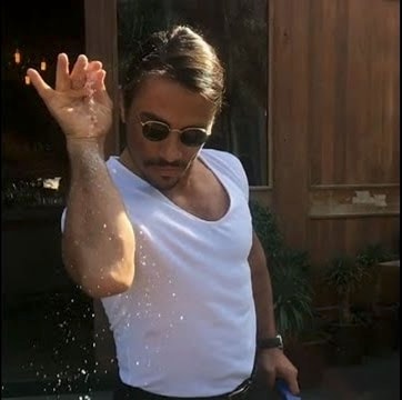 Meme template salt bae